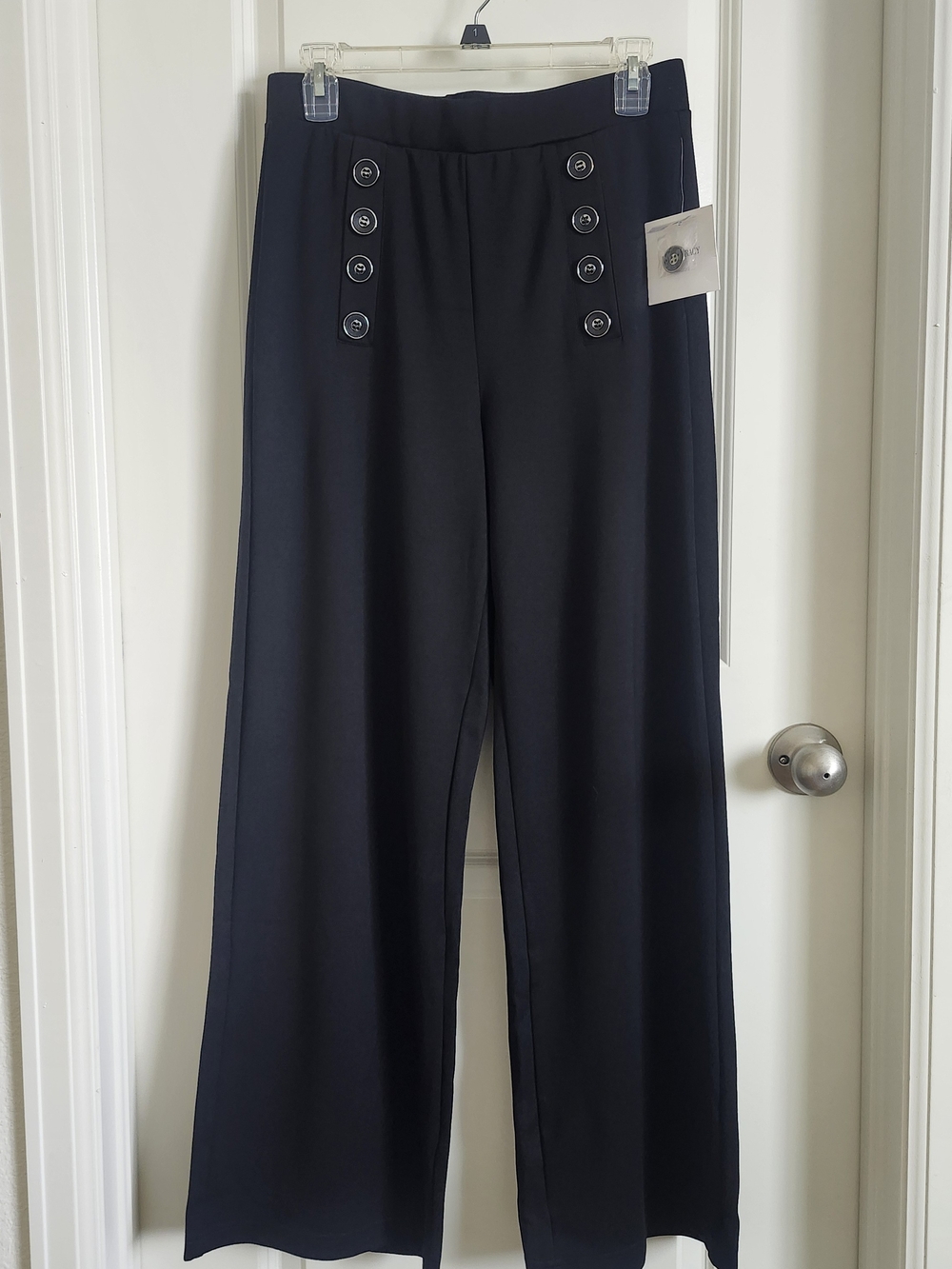 NWT Sailor-Button Wide Leg Pants - Picture 1 of 8